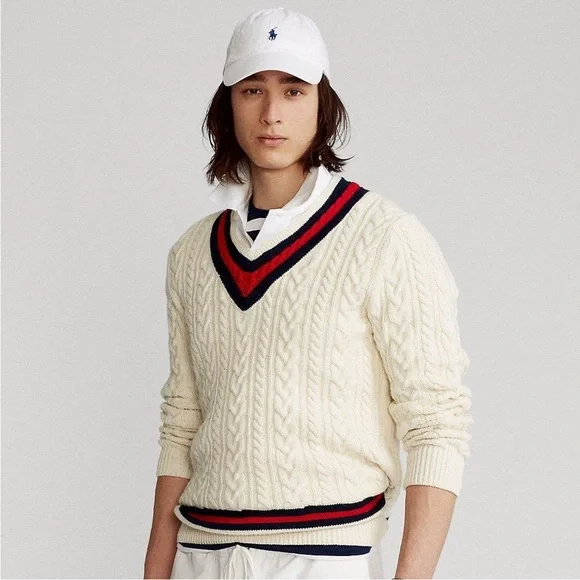 Polo Ralph Lauren Iconic Cricket Tennis Sweater NWT Medium - Picture 2 of 2